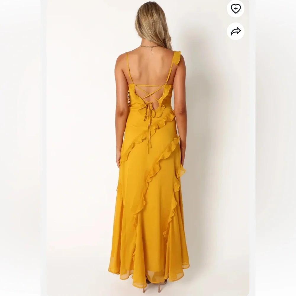 Petal & Pup Yellow Ruffle Maxi Dress - Picture 4 of 11